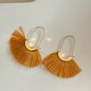 Elegant Gold Tassel Earrings